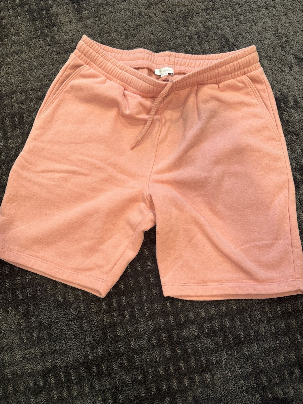 Beyond Yoga Men's Athletic Shorts in Light Peach Pink